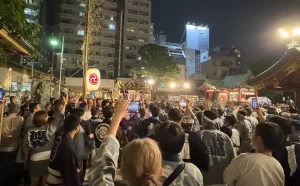 三社祭 宮入り 夜景
